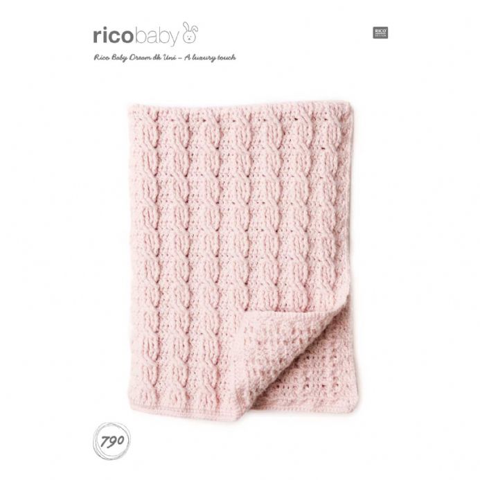 Rico Crochet Baby Blanket DK 790